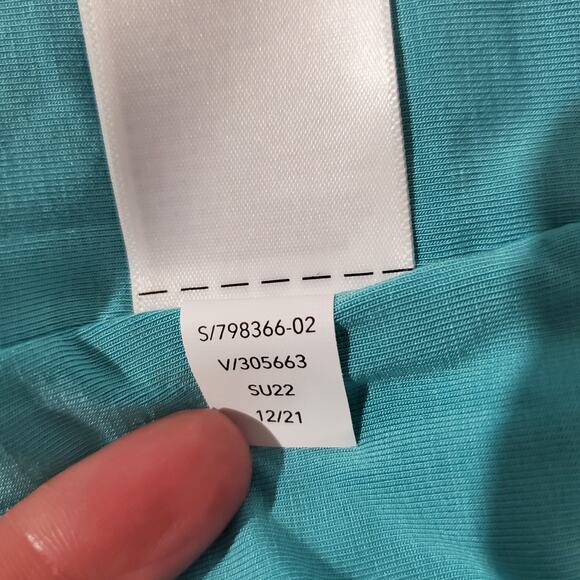 Athleta NWT Santorini Cinch Dress Womens Plus Size 2X Gulf Green Athleisure Soft - Picture 14 of 15